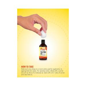 Sundance Vitamins 100% Pure Tea Tree Oil For Natural Skin Aid, 1 Oz