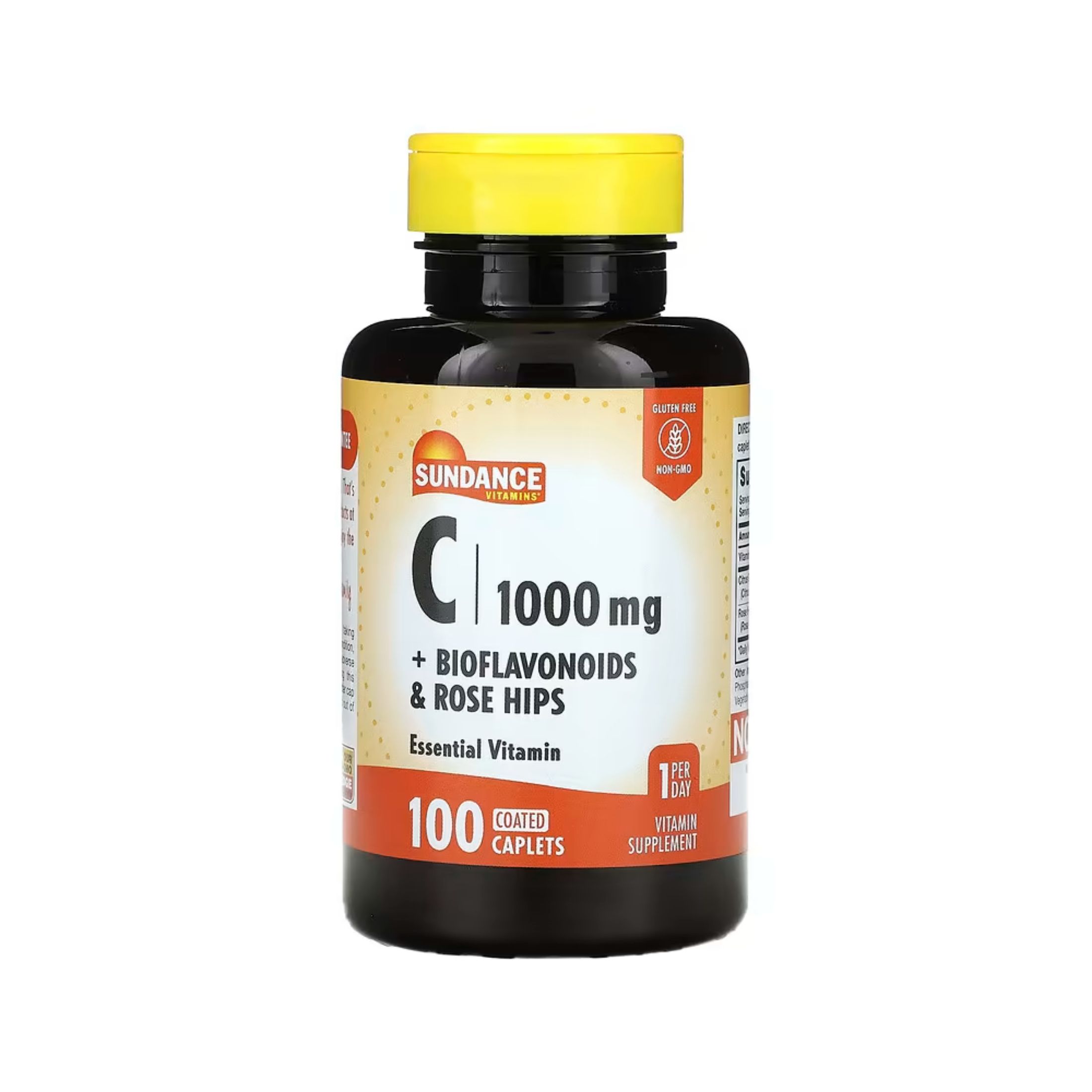 Sundance Vitamin C 1000 Mg + Bioflavonoids & Rose Hips - 100 Coated Caplets