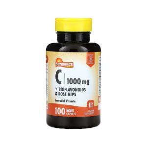 Sundance Vitamin C 1000 Mg + Bioflavonoids & Rose Hips - 100 Coated Caplets