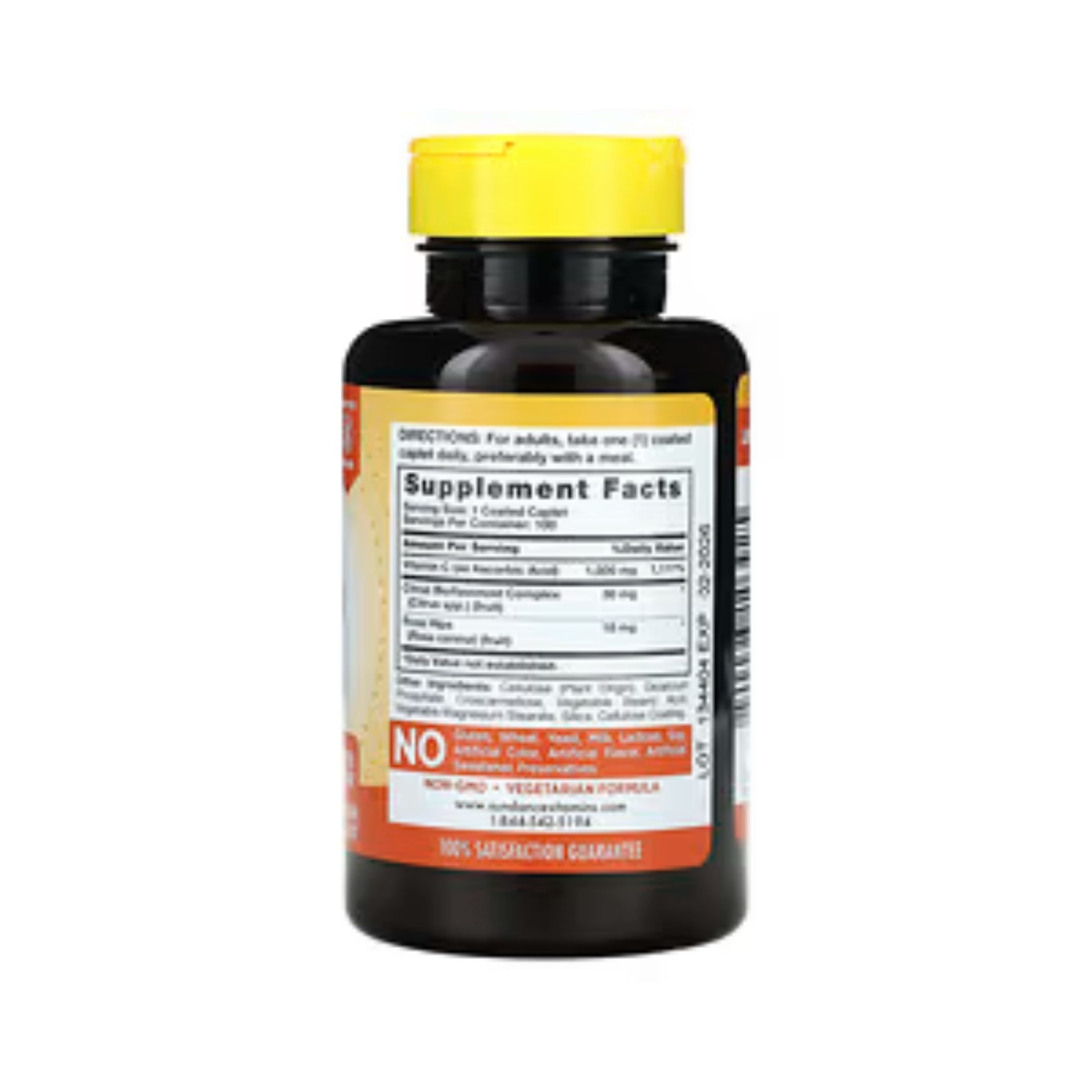 Sundance Vitamin C 1000 Mg + Bioflavonoids & Rose Hips - 100 Coated Caplets