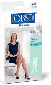 Jobst Ultra Sheer Knee High Beige Stockings, Medium - 1 Pair