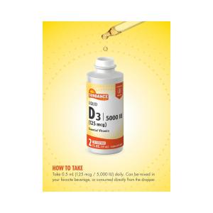 Sundance Vitamin D3 Liquid, 5000 IU, 2 Oz