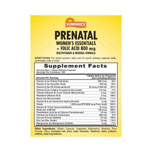 Sundance Vitamins Prenatal Women'S Essentials
