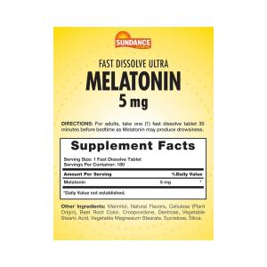 Sundance Ultra Melatonin 5 Mg Fast Dissolve - 180 Tablets