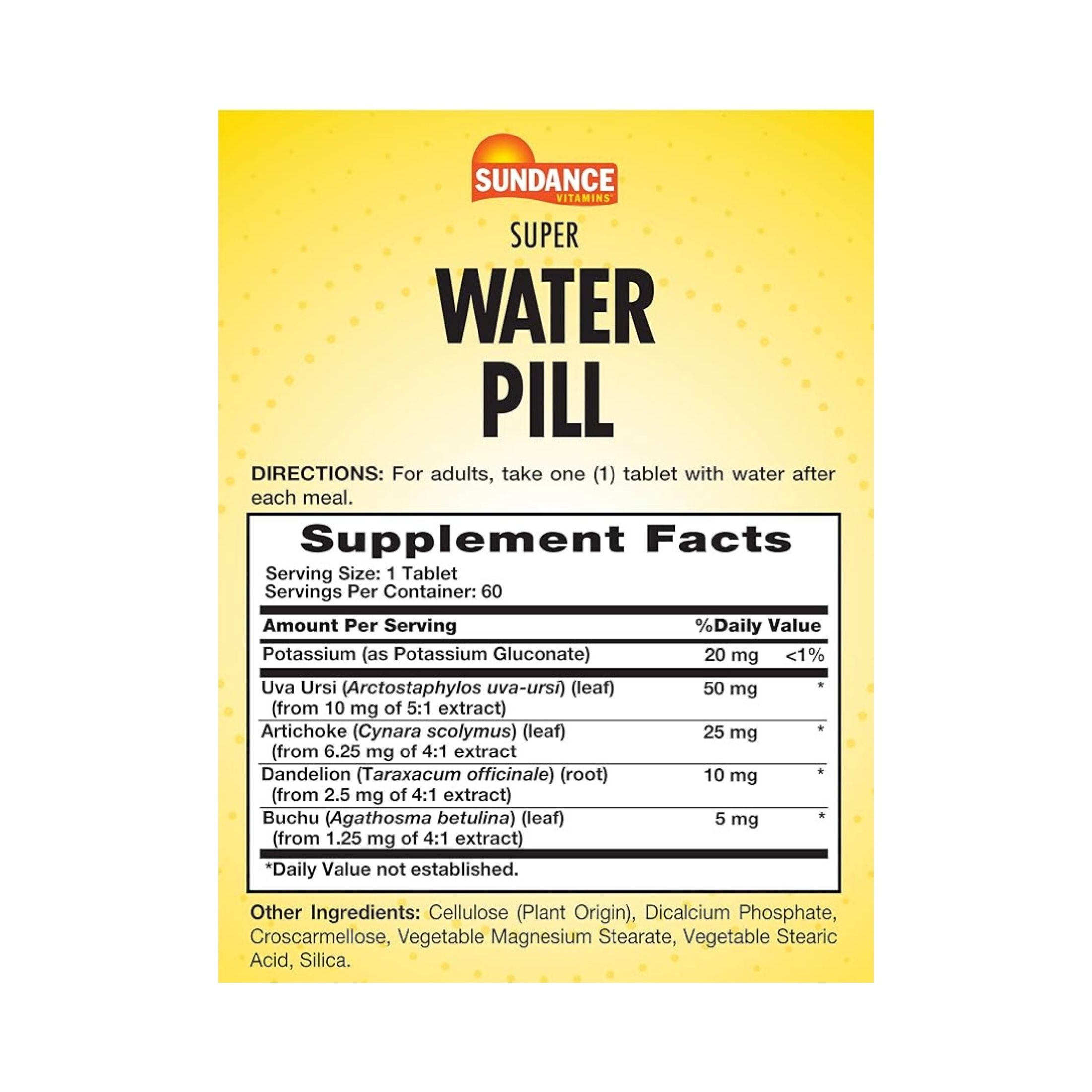 Sundance Vitamins Super Water Pill Caplets