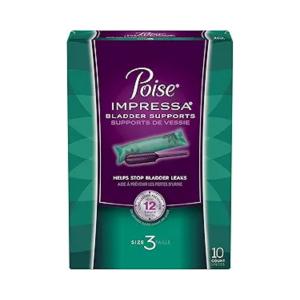 Poise Impressa Incontinence Bladder Supports, Size 3, 10 Tampons