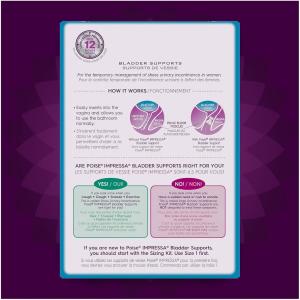 Poise Impressa Incontinence Bladder Supports, Size 3, 10 Tampons