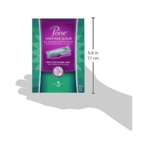 Poise Impressa Incontinence Bladder Supports, Size 3, 10 Tampons