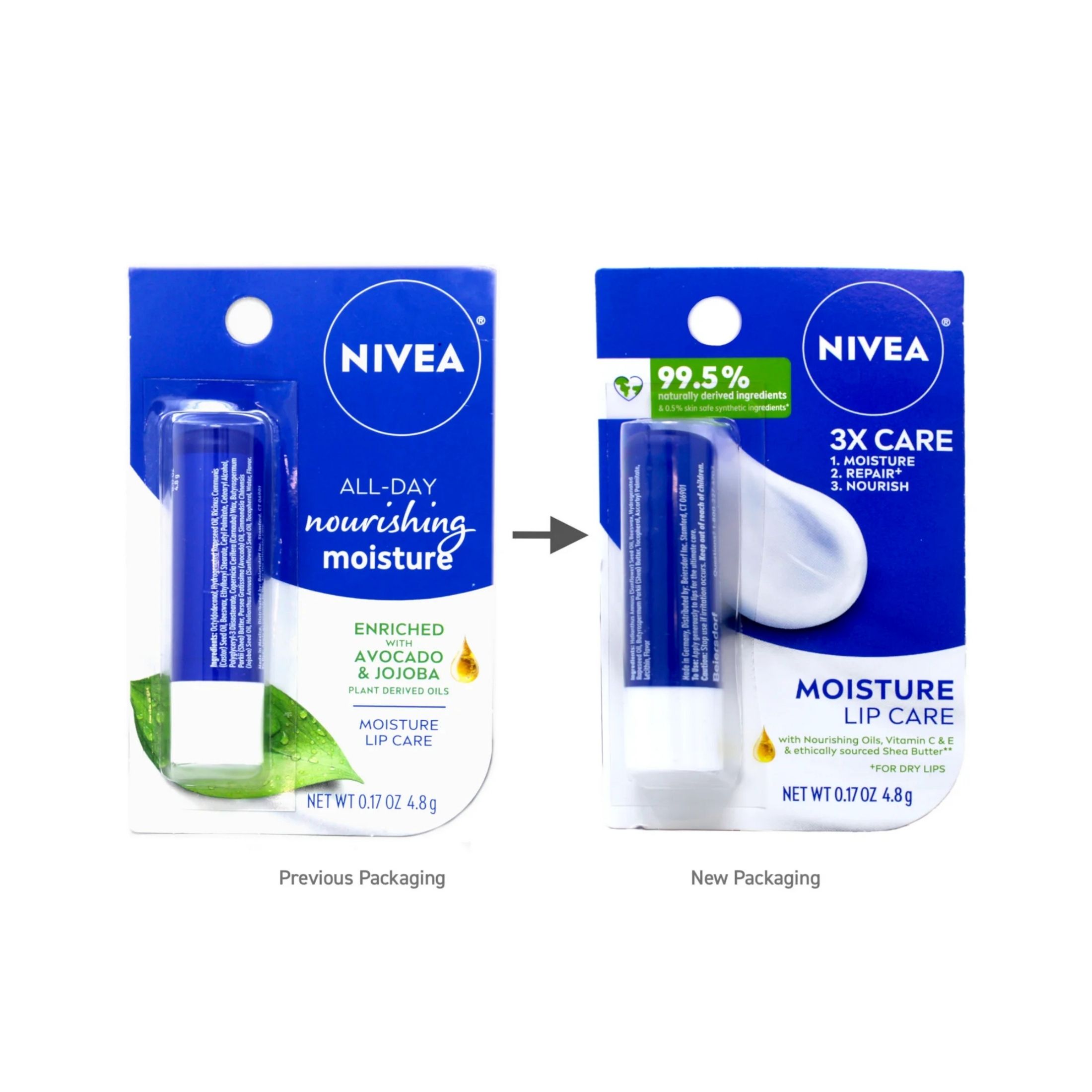 Nivea A Kiss Of Moisture Essential Lip Care 0.17 Oz