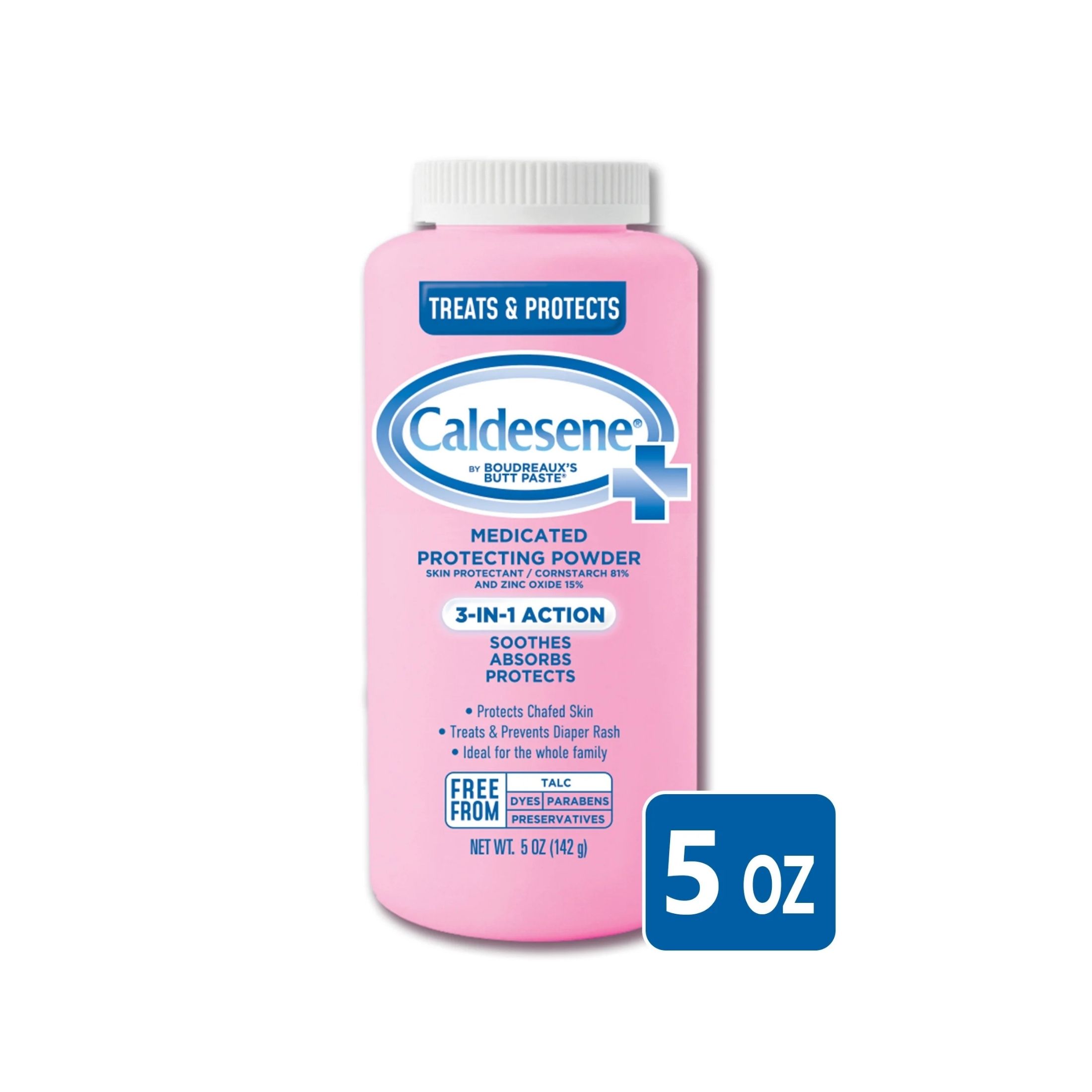 Caldesene Medicated Protecting Powder, Cornstarch & Zinc Oxide, Talc Free, 5Oz