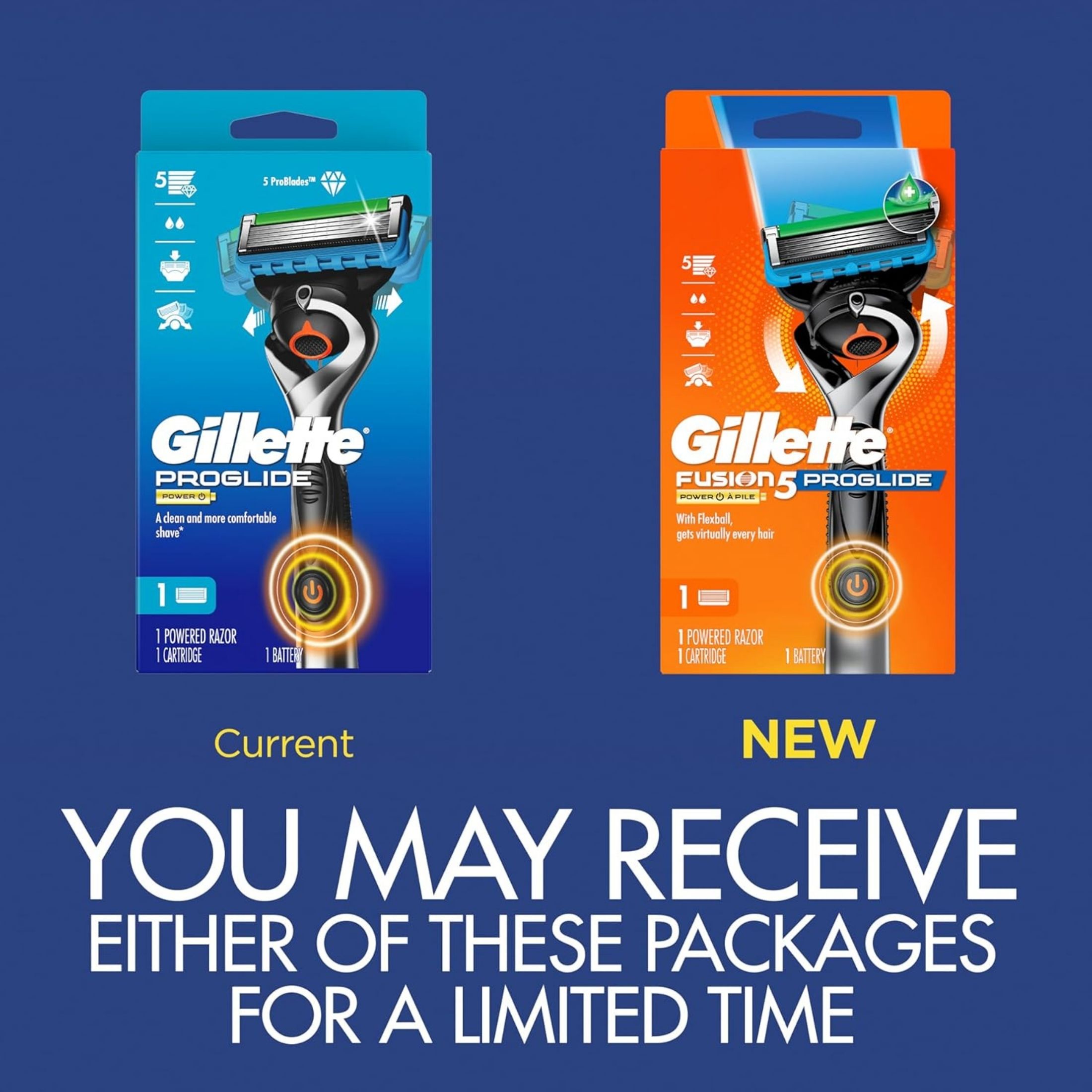 Gillette ProGlide Razor For Men, Handle + 1 Blade Refill