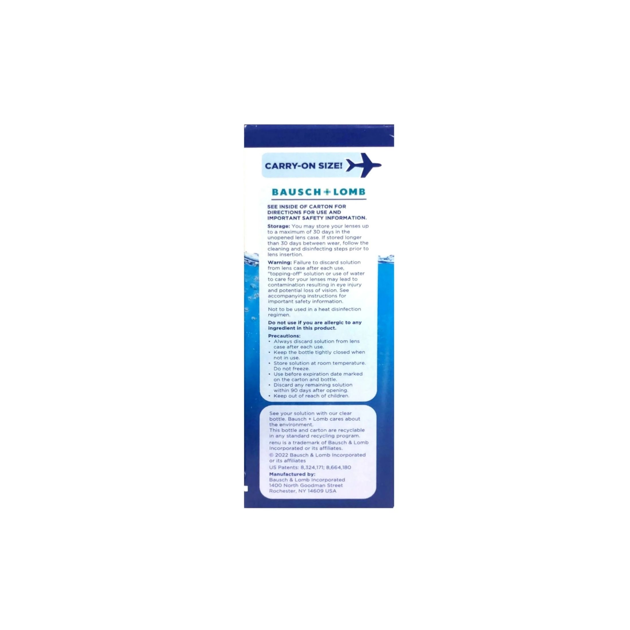 ReNu Bausch And Lomb Advanced Formula Multi-purpose Solution 2 Oz Plus, 1 Lens Case Travel Kit