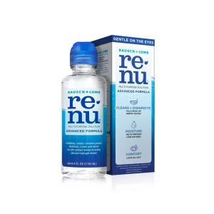 ReNu Bausch + Lomb Advanced Triple Disinfect Formula Multi-Purpose Eye Contact Lens Solution, 12 Fl Oz