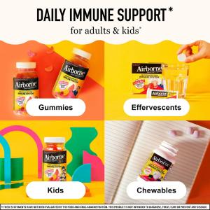 Airborne Gummies Original Immune Support Supplement Assorted Fruit Flavors