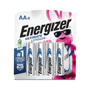 Energizer Ultimate Lithium AA Batteries, 4 Pack L91SBP4