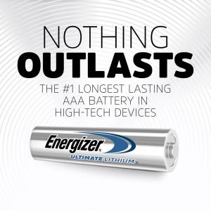 Energizer Ultimate Lithium AAA Batteries 1.5 V 4/Pack L92SBP