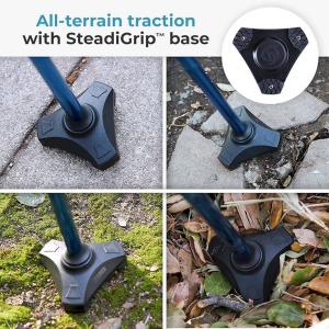 HurryCane Drive Medical Freedom Edition Folding With T Handle, Trailblazer Blue