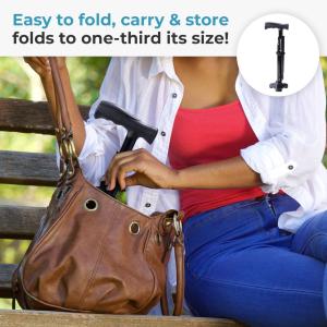 HurryCane Drive Medical Freedom Edition Folding With T Handle, Purple