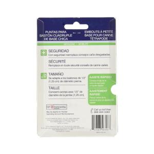 Drive Medical Small Base Quad Cane Tips, Black