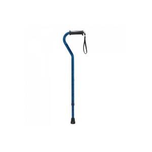Drive Medical Adjustable Height Offset Handle Blue Crackle Cane With Gel Hand Grip