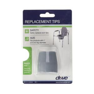 Drive Medical Utility Replacement Tip, 1-in, Gray