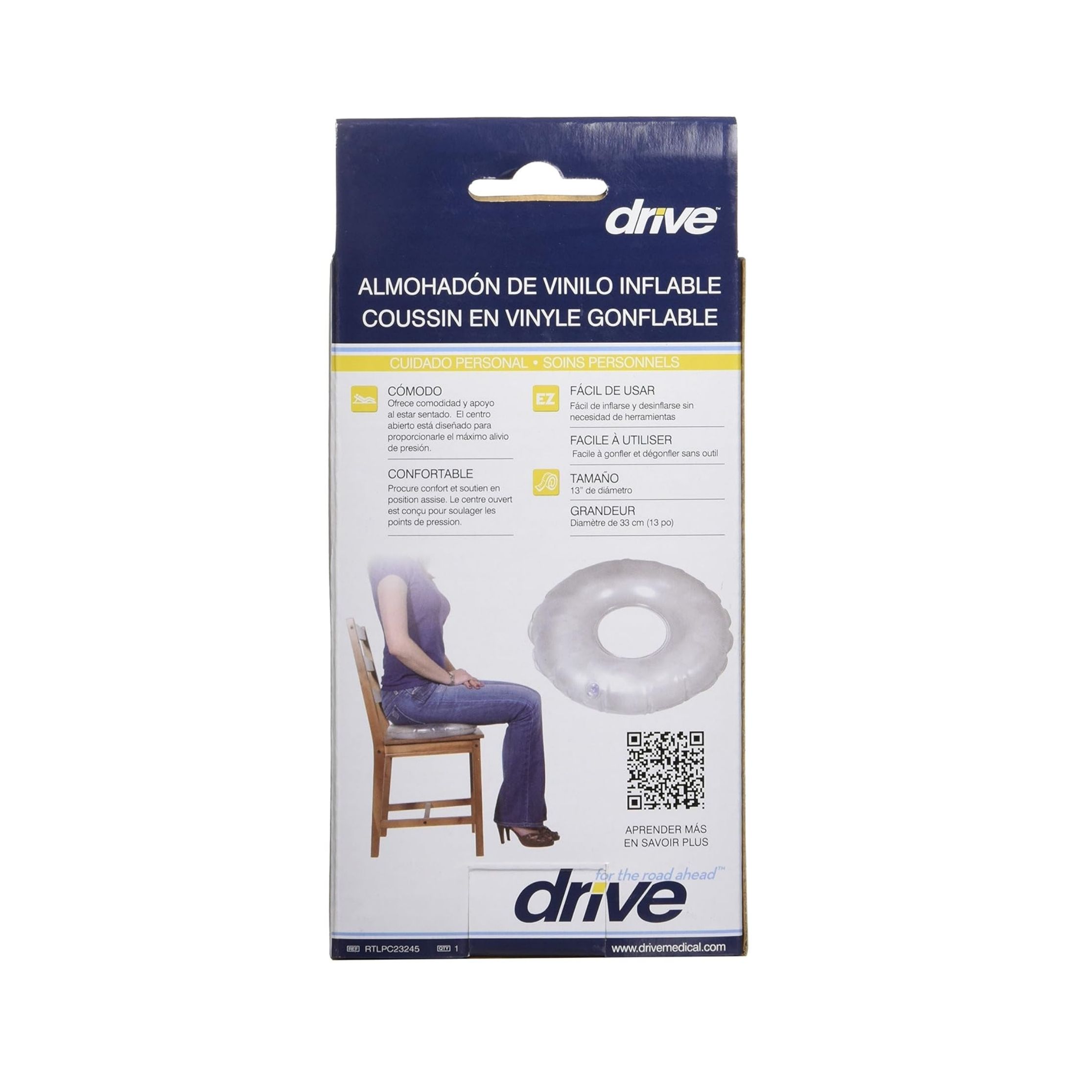 Drive Medical Inflatable Vinyl Ring Cushion