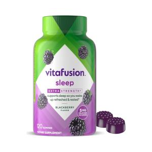 Vitafusion Extra Strength Melatonin 5 Mg Gummies Natural Blackberry Flavor