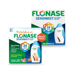 Flonase Children's Sensimist 24hr Allergy Relief Nasal Spray, Gentle Mist, Scent-Free, 60 Sprays