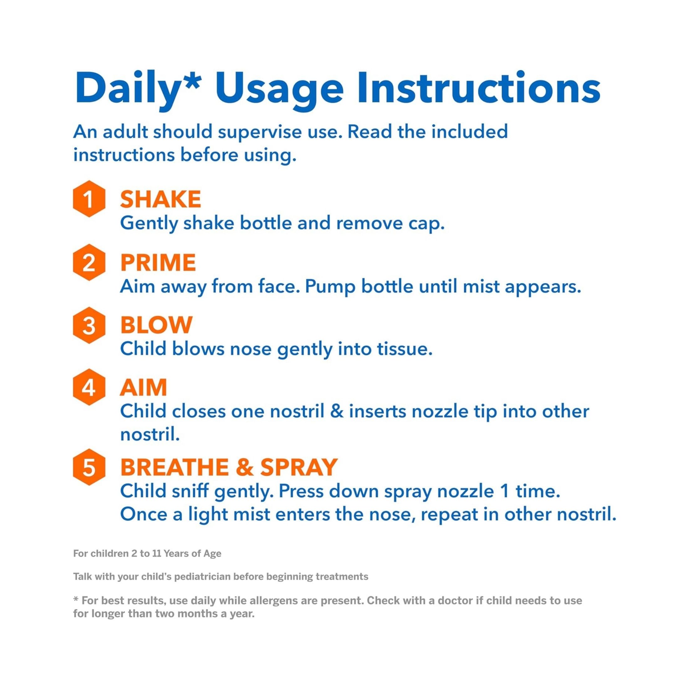 Flonase Children's Sensimist 24hr Allergy Relief Nasal Spray, Gentle Mist, Scent-Free, 60 Sprays