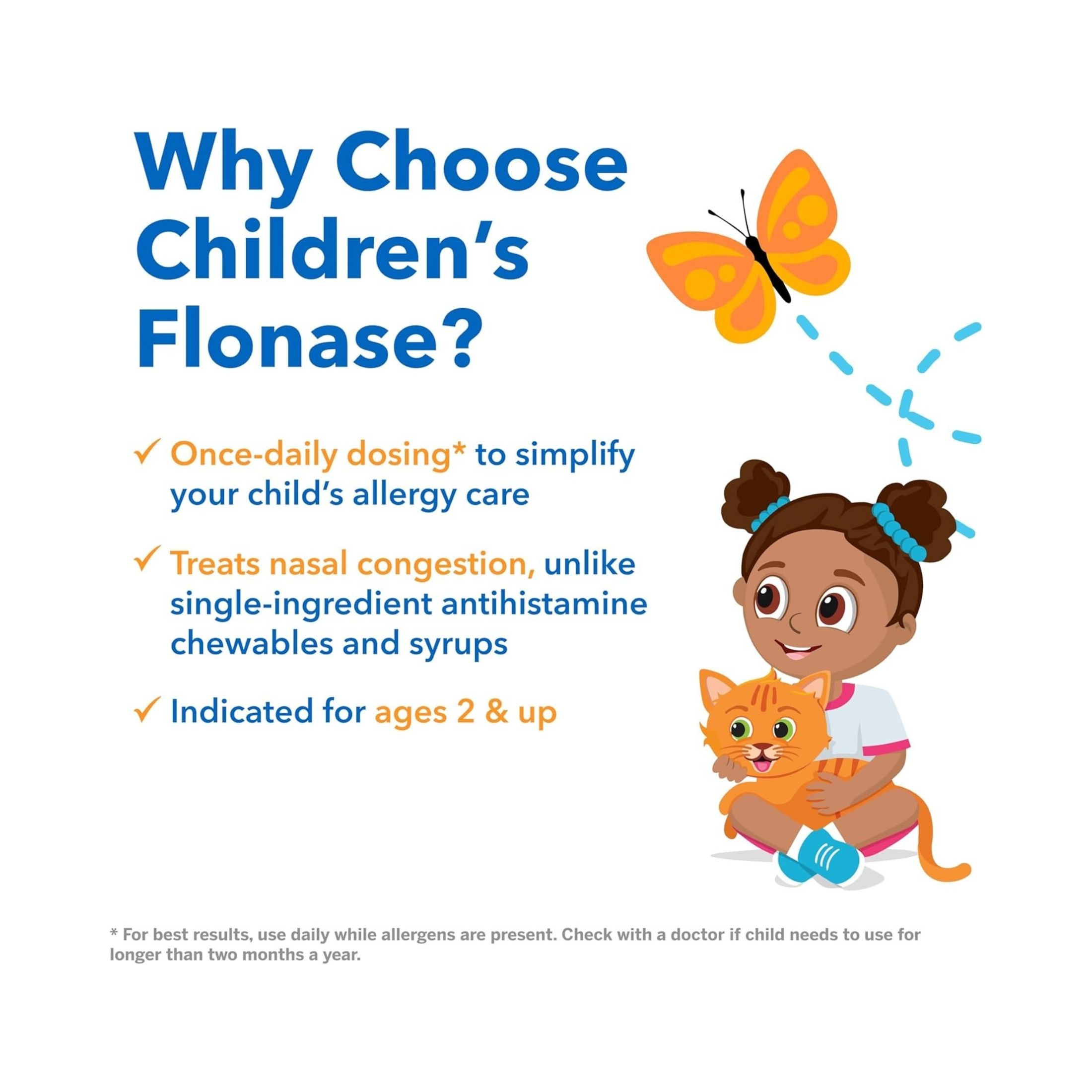 Flonase Children's Sensimist 24hr Allergy Relief Nasal Spray, Gentle Mist, Scent-Free, 60 Sprays