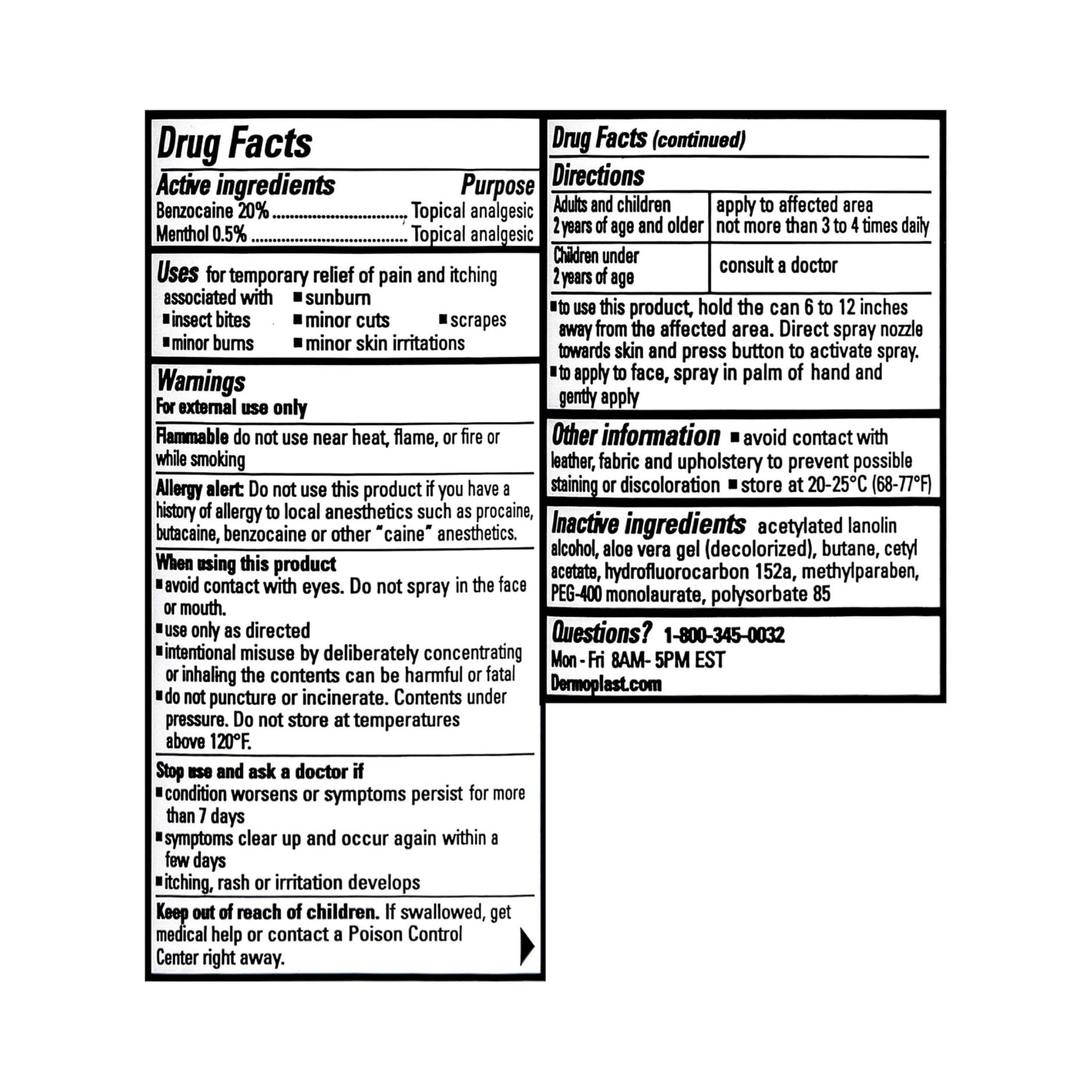 Dermoplast Pain, Burn & Itch Relieving Spray - 2.75 Oz