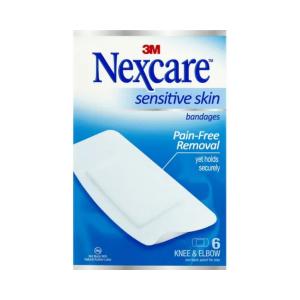 Nexcare Bandages, Sensitive Skin, Knee & Elbow