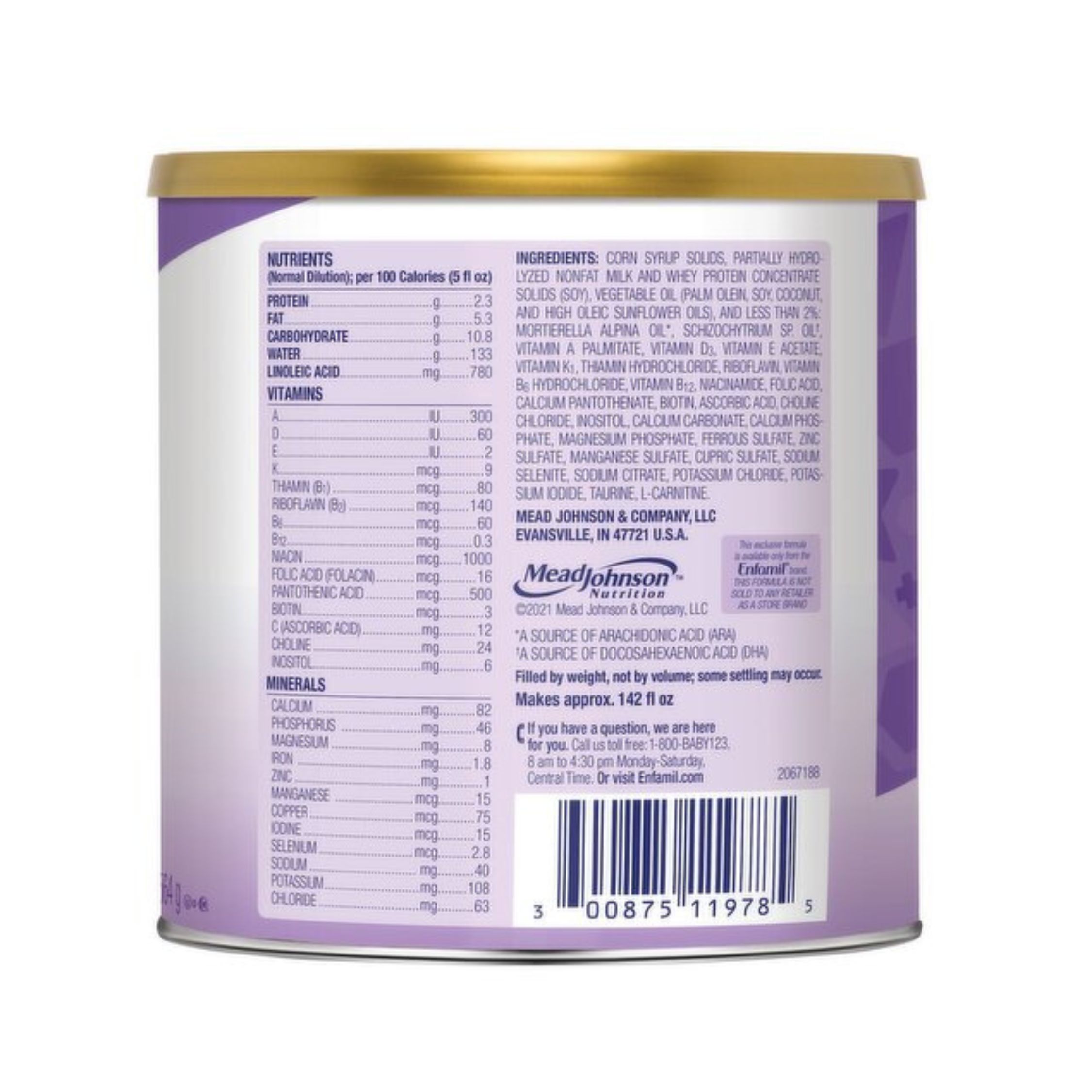 Enfamil Gentlease Infant Formula Milk Based Powder W/ Iron