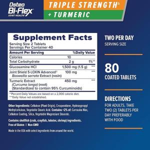 Osteo Bi-Flex Joint Health, Triple Strength + Turmeric, 80 Coated Tablets
