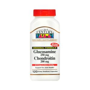 21st Century Glucosamine / Chondroitin, Original Strength, 250 Mg / 200 Mg, 120 Easy To Swallow Capsules