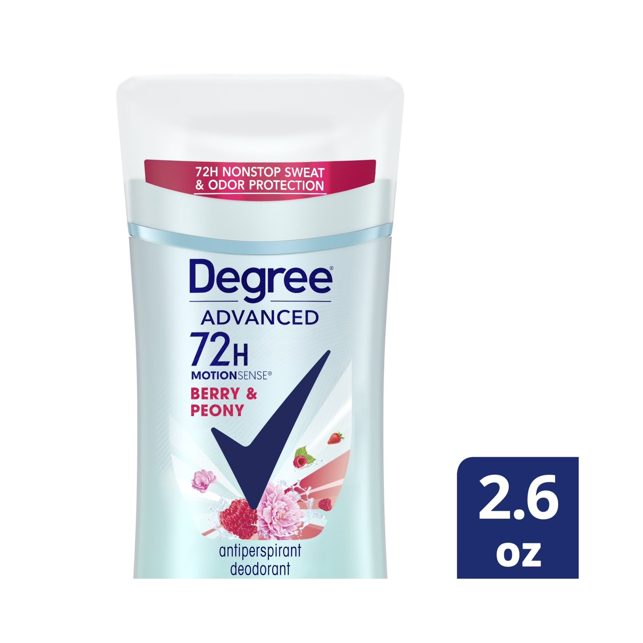 Degree Advanced Antiperspirant Deodorant Berry & Peony, 2.6 Oz