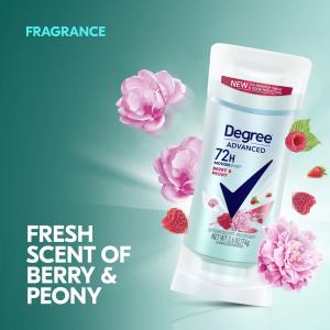 Degree Advanced Antiperspirant Deodorant Berry & Peony, 2.6 Oz