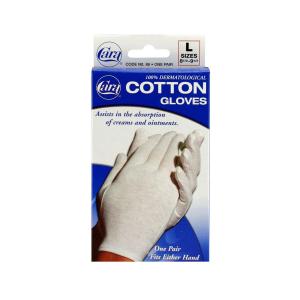 Cara 100% Dermatological Cotton Gloves Large - 1 Pair