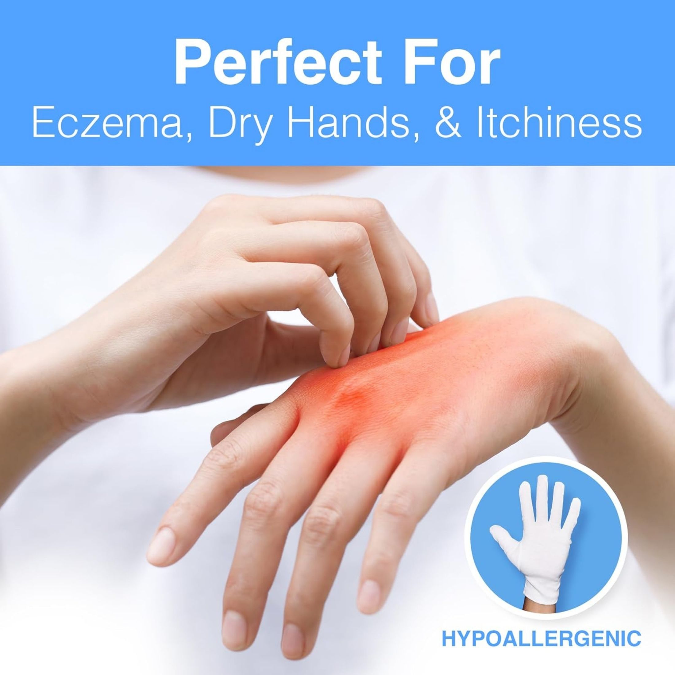 Cara Dermatological Cotton Gloves Ladies, Small 1 Pair