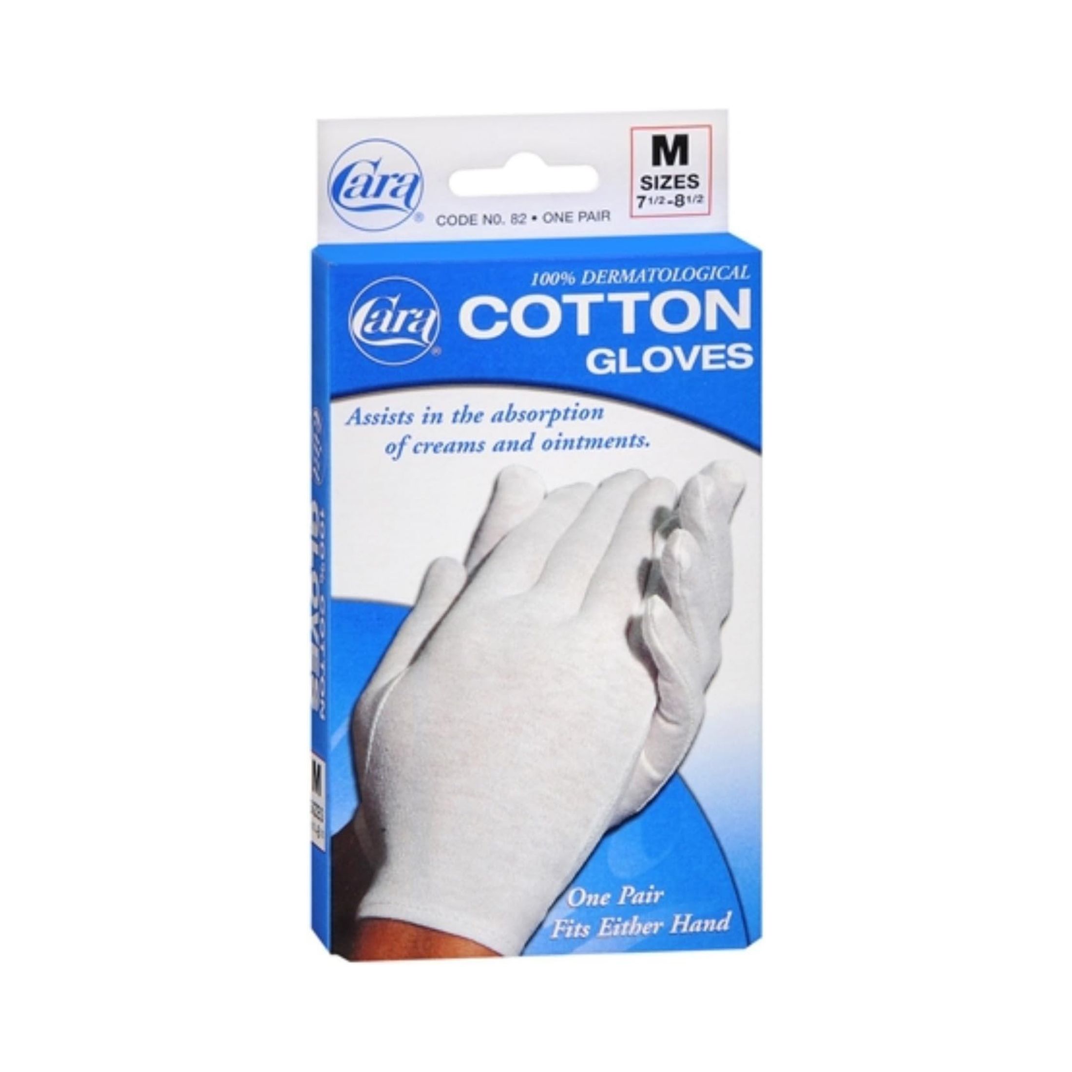 Cara Cotton Gloves Medium, 1 Pair