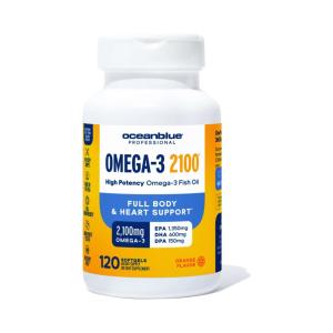Ocean Blue Professional 2100 Omega-3, Softgels, Natural Orange Flavor
