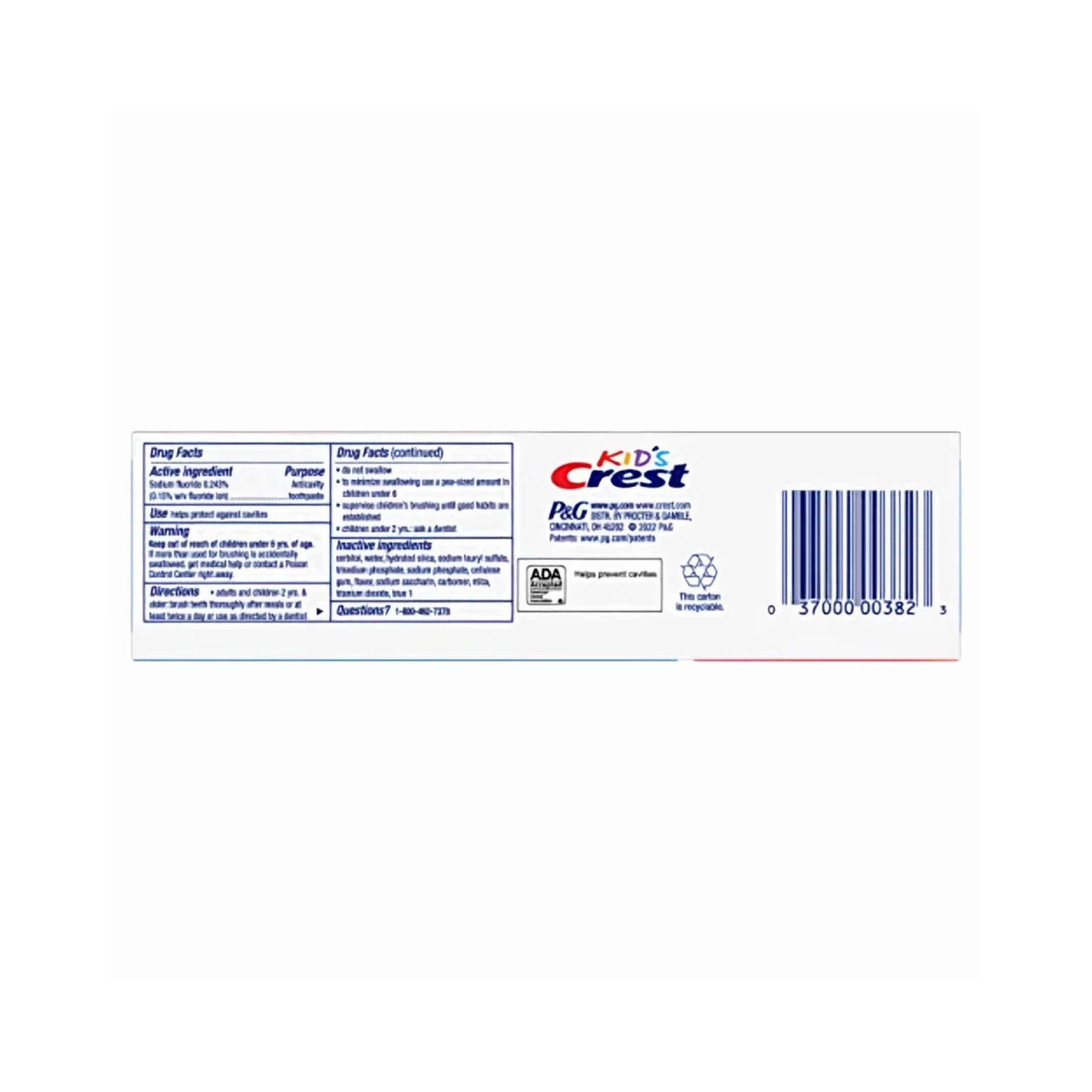 Crest Kids Cavity Protection Toothpaste, Sparkle Fun Flavor