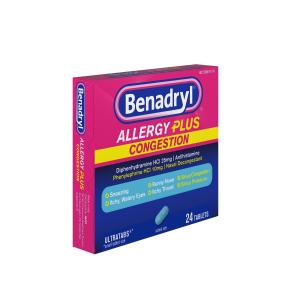 Benadryl Allergy Plus Congestion Ultra Tablets