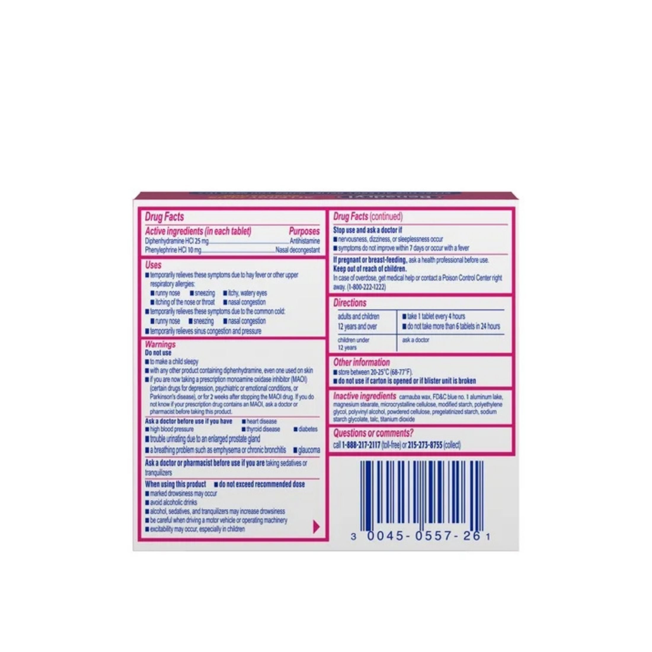 Benadryl Allergy Plus Congestion Ultra Tablets