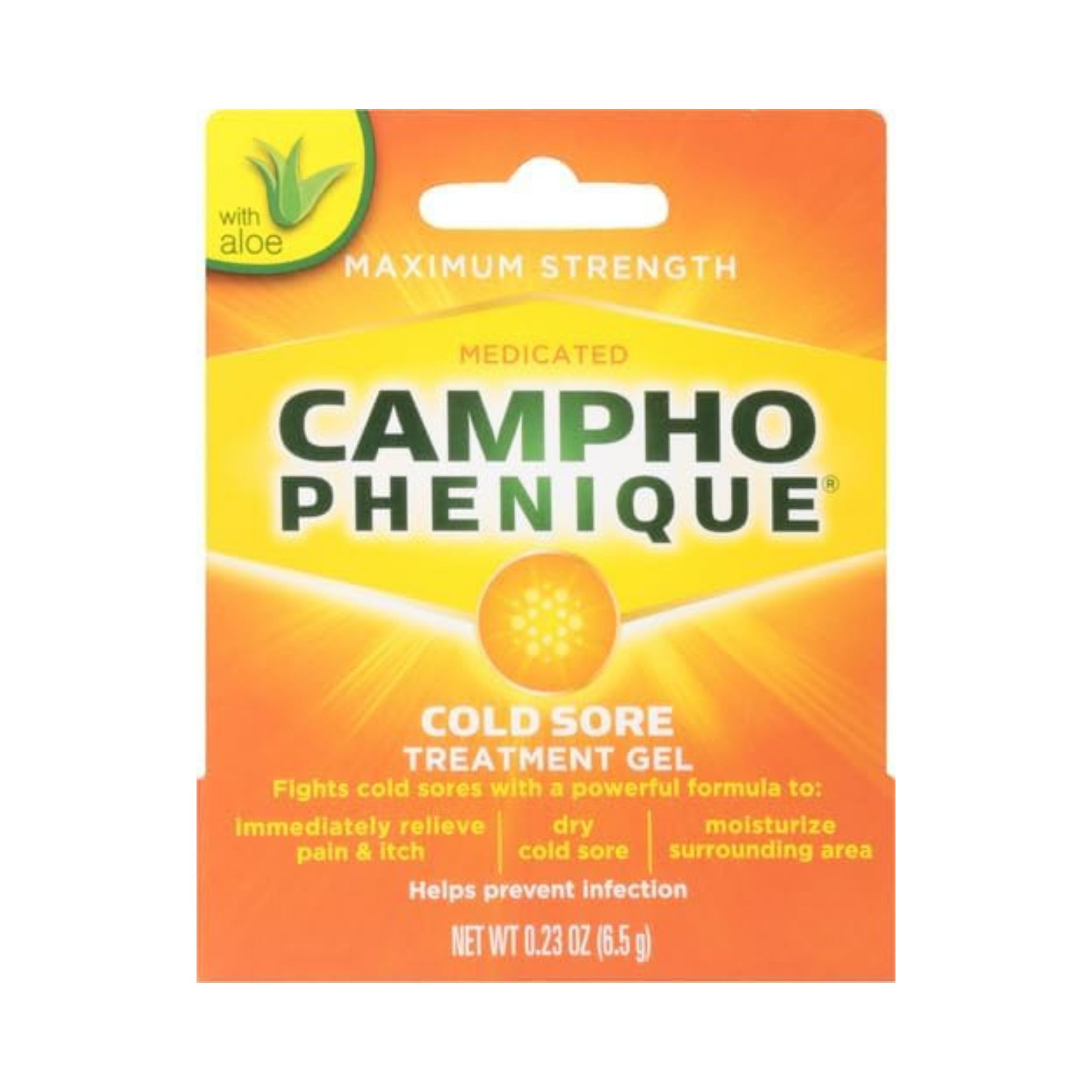 Campho Phenique Cold Sore Treatment, Maximum Strength, Medicated, Original Gel Formula