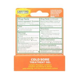 Campho Phenique Cold Sore Treatment, Maximum Strength, Medicated, Original Gel Formula
