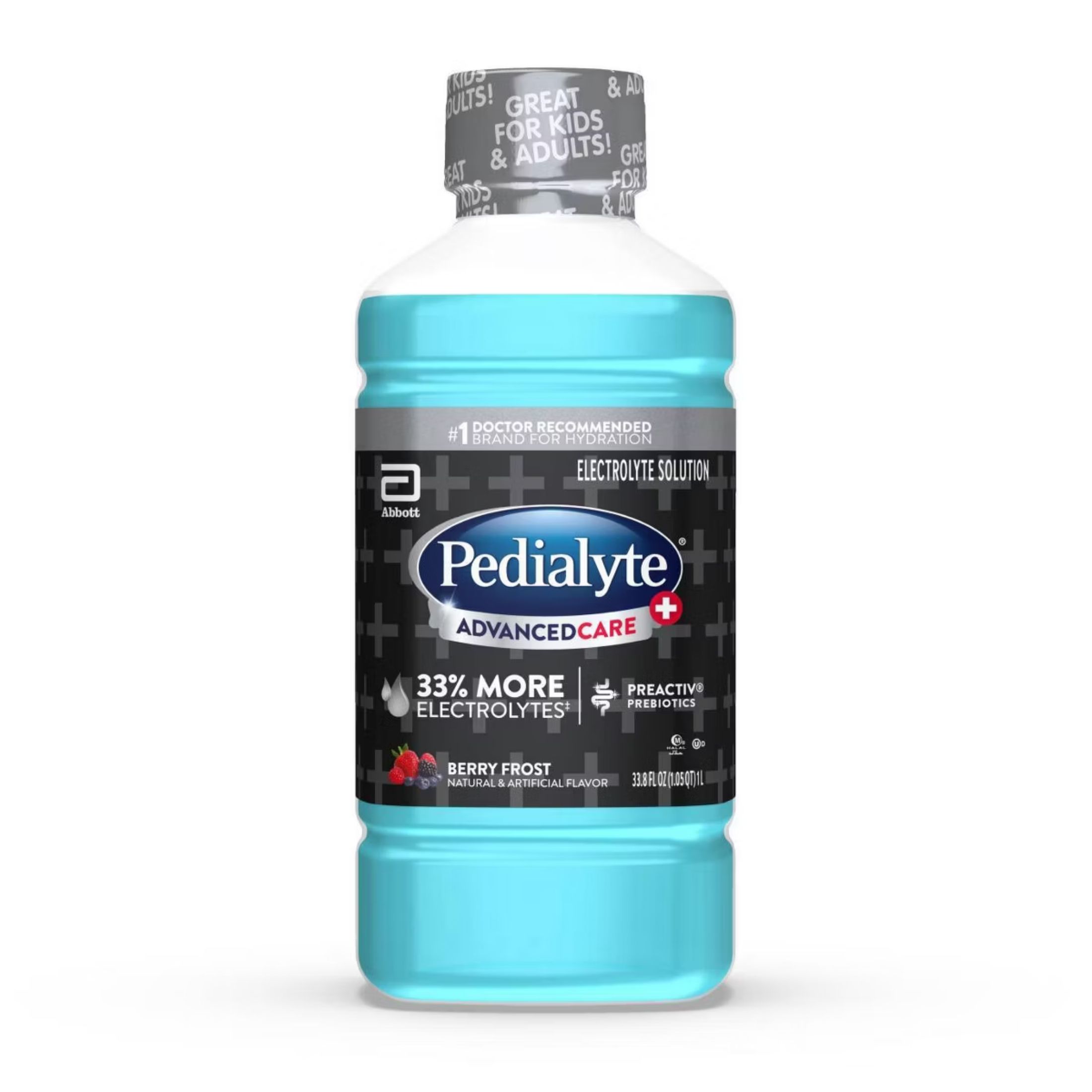 Pedialyte Advanced Care Plus Berry Frost Electrolyte Solution 33.8 Fl Oz