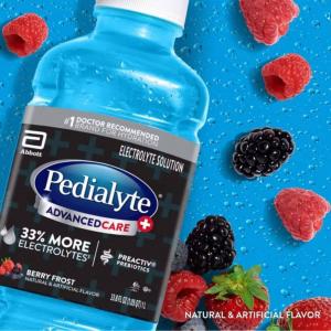Pedialyte Advanced Care Plus Berry Frost Electrolyte Solution 33.8 Fl Oz