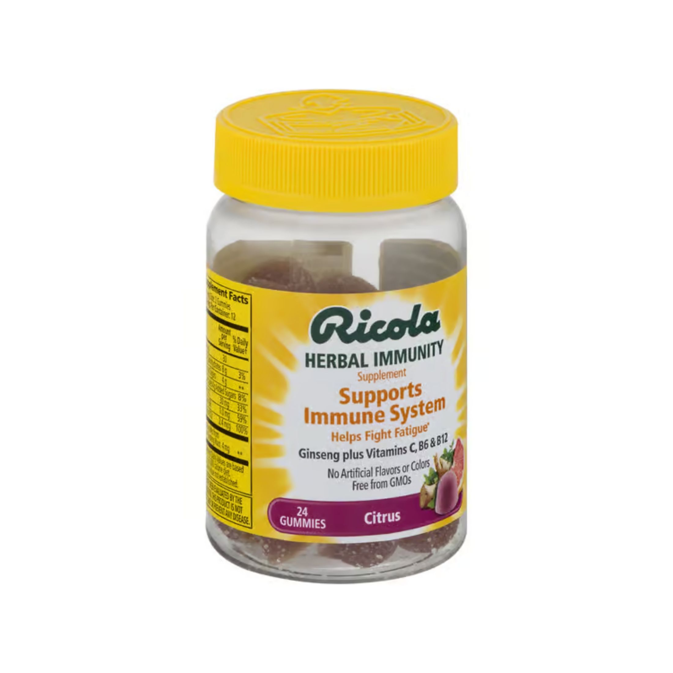 Ricola Herbal Immunity Citrus Supplement Gummies 24