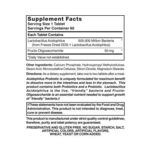 Nature's Blend Acidophilus Probiotic 60 Tablets